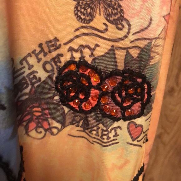 Awesome Sleeveless Long Designer Dress with Hearts ❤️ and Sequins-VALENTINES DAY - Picture 5 of 16